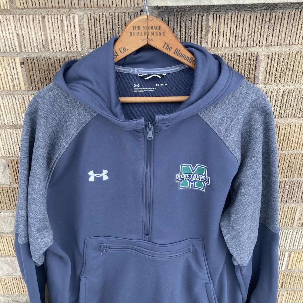 Mercyhurst Lakers‎ Mens Large Under Armour Half Zip Hoodie Football Athletic